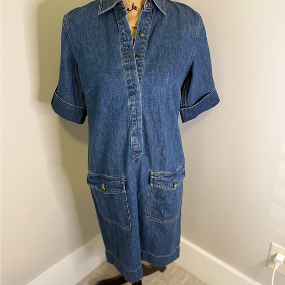 Ralph Lauren Blue Denim Shirt Dress - Picture 2 of 7